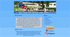 Desktop Screenshot of bulverdeareahumanesociety.com